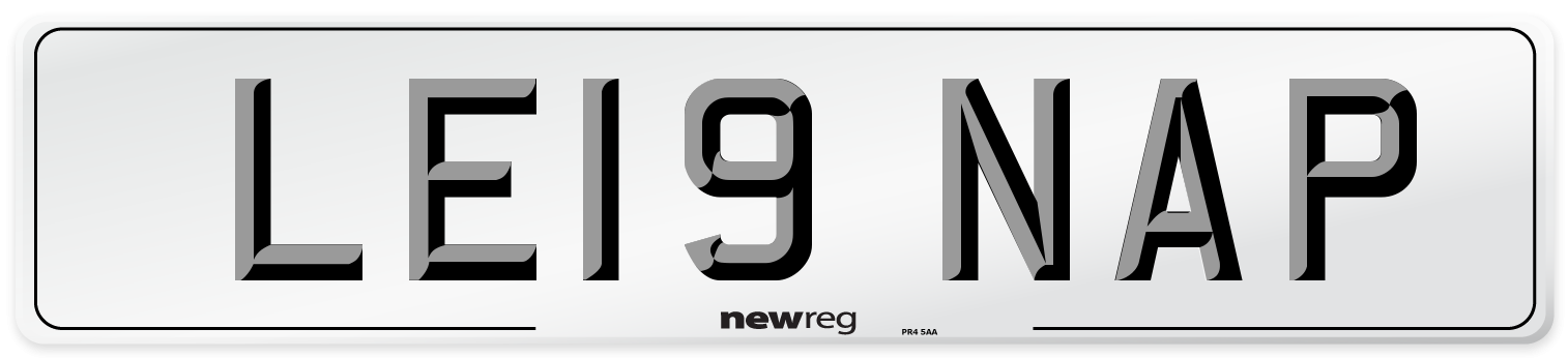 LE19 NAP Number Plate from New Reg